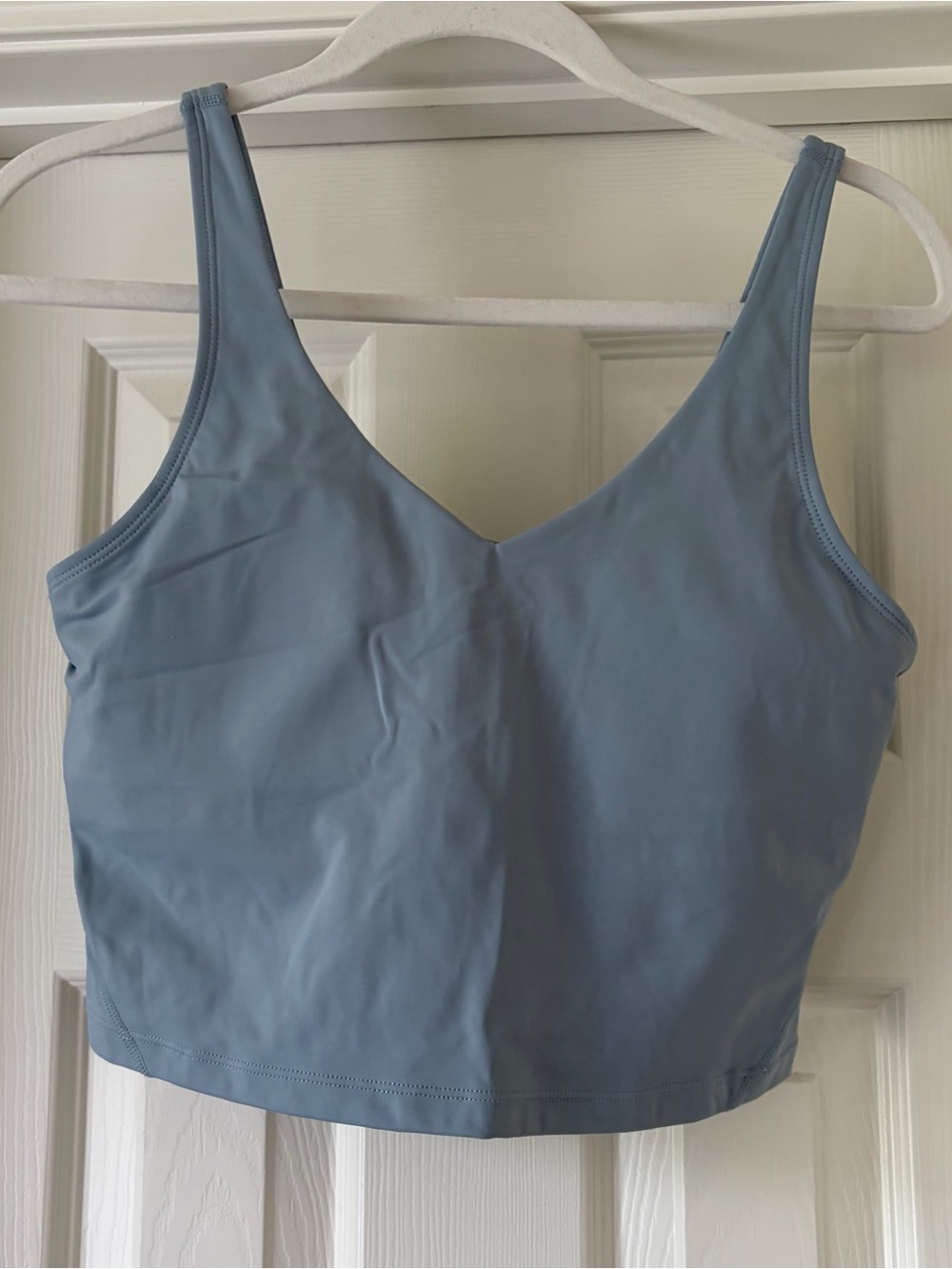Cropped Tank Top in Dusty Blue